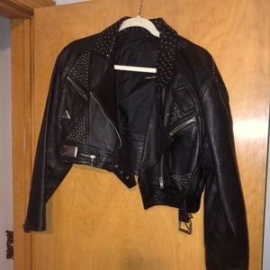 Morganwear studded leather jacket.